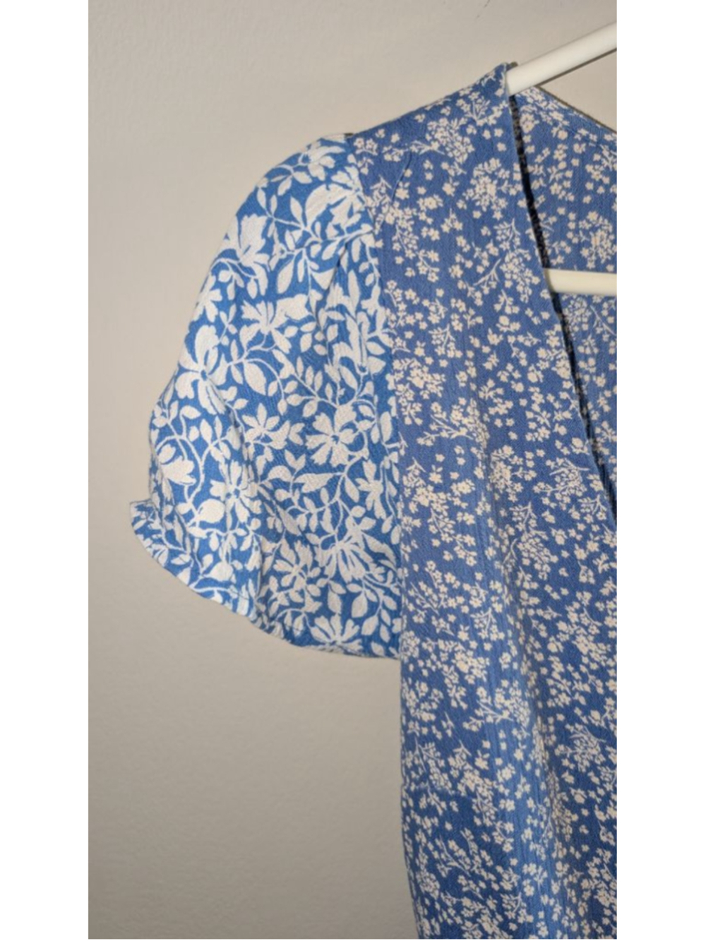 American Eagle Blue & White Floral Wrap Dress, Size S, womens - Picture 5 of 8